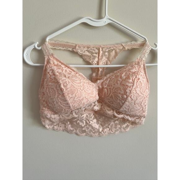 Xhilaration Peach/Pink Lace Bralette - Picture 1 of 3